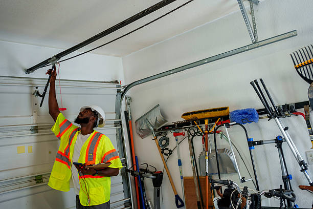 Professional Garage Door technician working in West Hamburg, PA